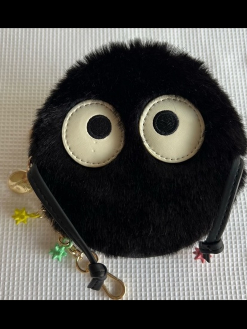 Studio Ghibli Soot Sprite Fuzzy Coin Purse with Star Charms